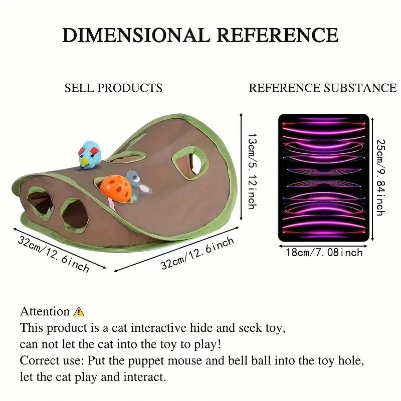 9-Hole Cat Tunnel – Interactive Toy