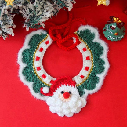 Christmas Cat Scarf Collar – Cute Holiday Bow for Cats