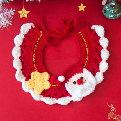 Christmas Cat Scarf Collar – Cute Holiday Bow for Cats