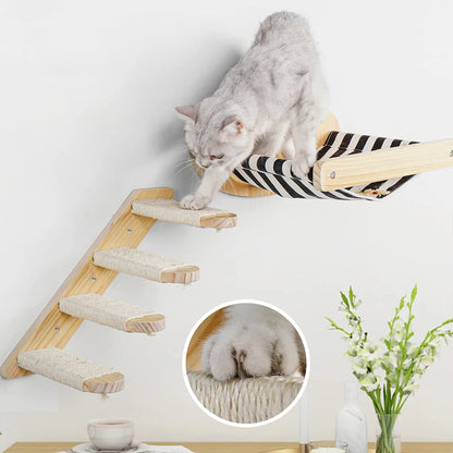 Wall-Mounted Cat Hammock & Scratcher