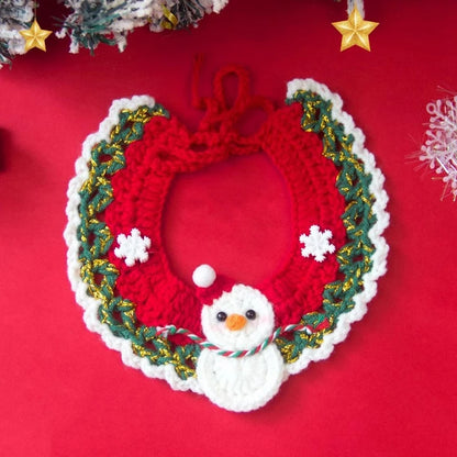 Christmas Cat Scarf Collar – Cute Holiday Bow for Cats