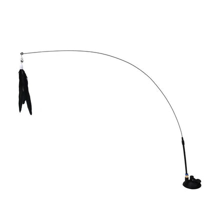 Interactive Cat Feather Wand Toy