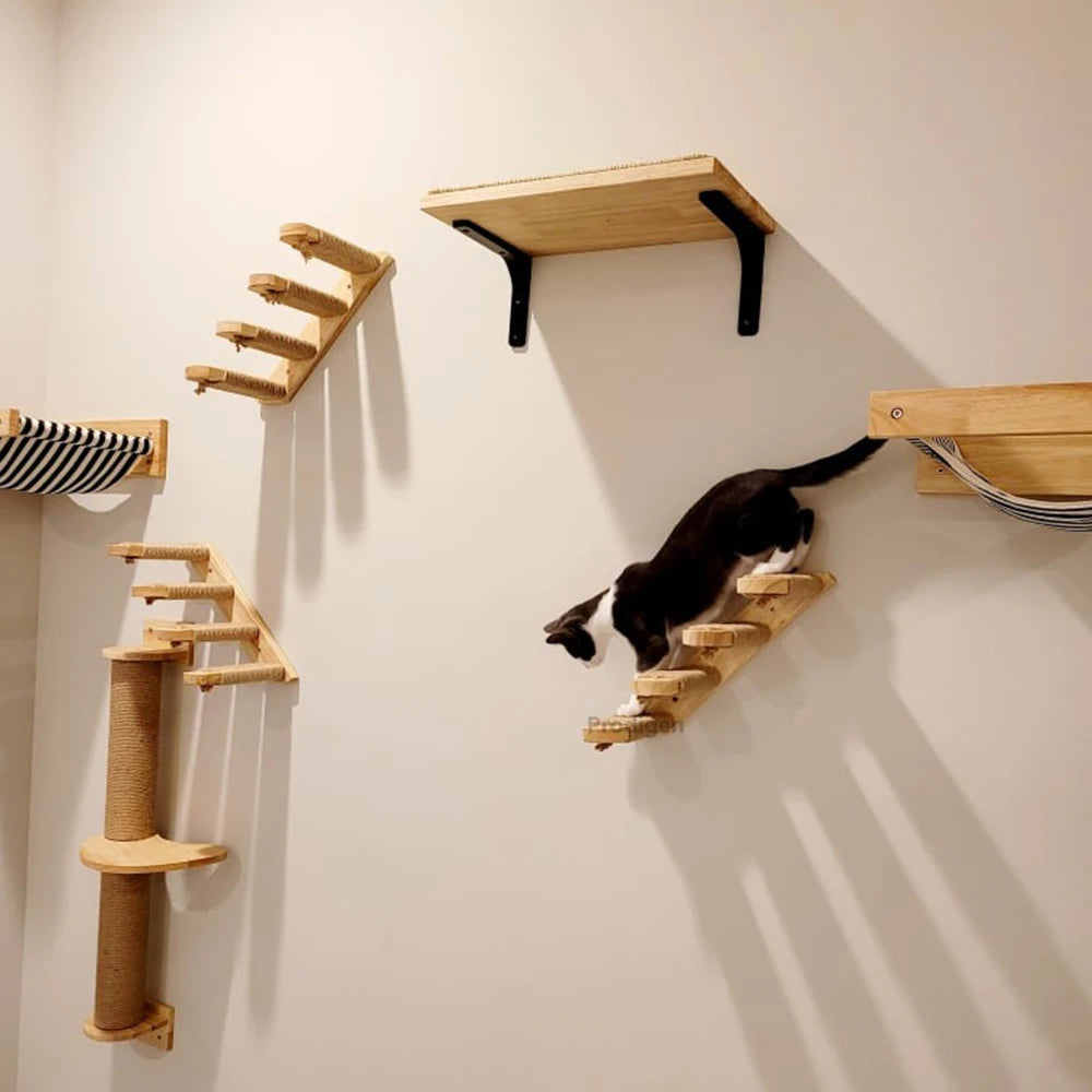 Wall-Mounted Cat Hammock & Scratcher
