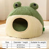 Frog Plush Pet Bed – Cozy & Warm for Cats & Small Dogs