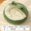 Frog Plush Pet Bed – Cozy & Warm for Cats & Small Dogs