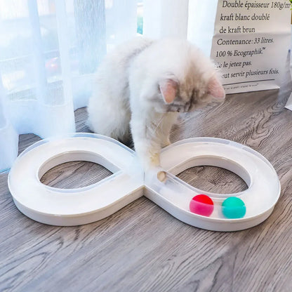 Interactive Cat Turntable Toy Set – Tunnel, Stick & Focus Training for Cats