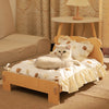 Teddy Bear Cat Bed – Wooden Indoor Pet Furniture