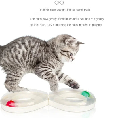 Interactive Cat Turntable Toy Set – Tunnel, Stick & Focus Training for Cats