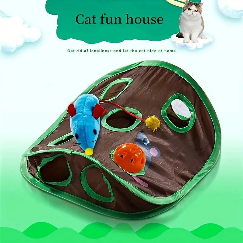 9-Hole Cat Tunnel – Interactive Toy