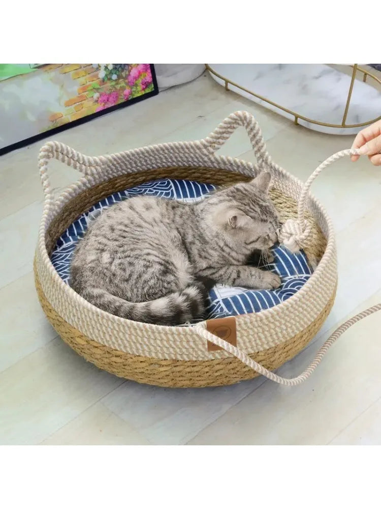 Cozy Haven: Handmade Cat Bed