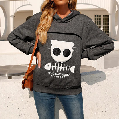 Cat Lovers Cuddle Pouch Hoodie
