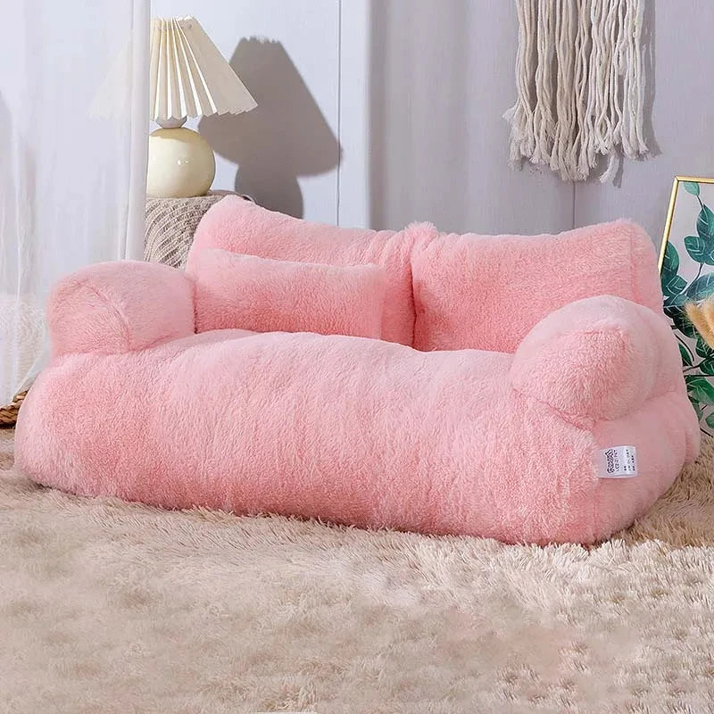 Cozy Cat Lounge: Fluffy Sofa-Style Pet Bed