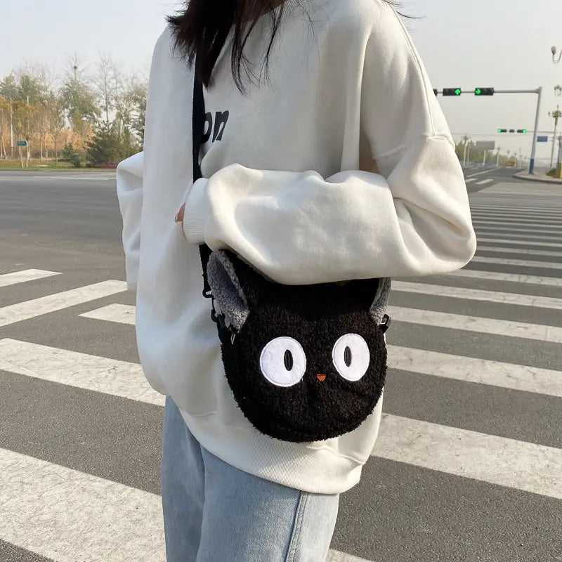 Purrfectly Furry Cat Face Shoulderbag