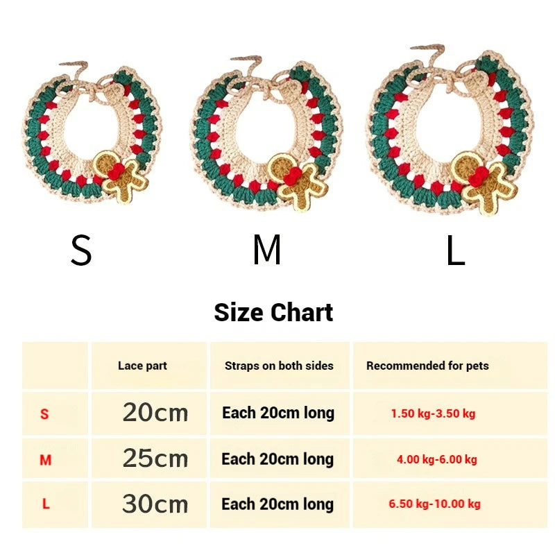 Christmas Cat Scarf Collar – Cute Holiday Bow for Cats