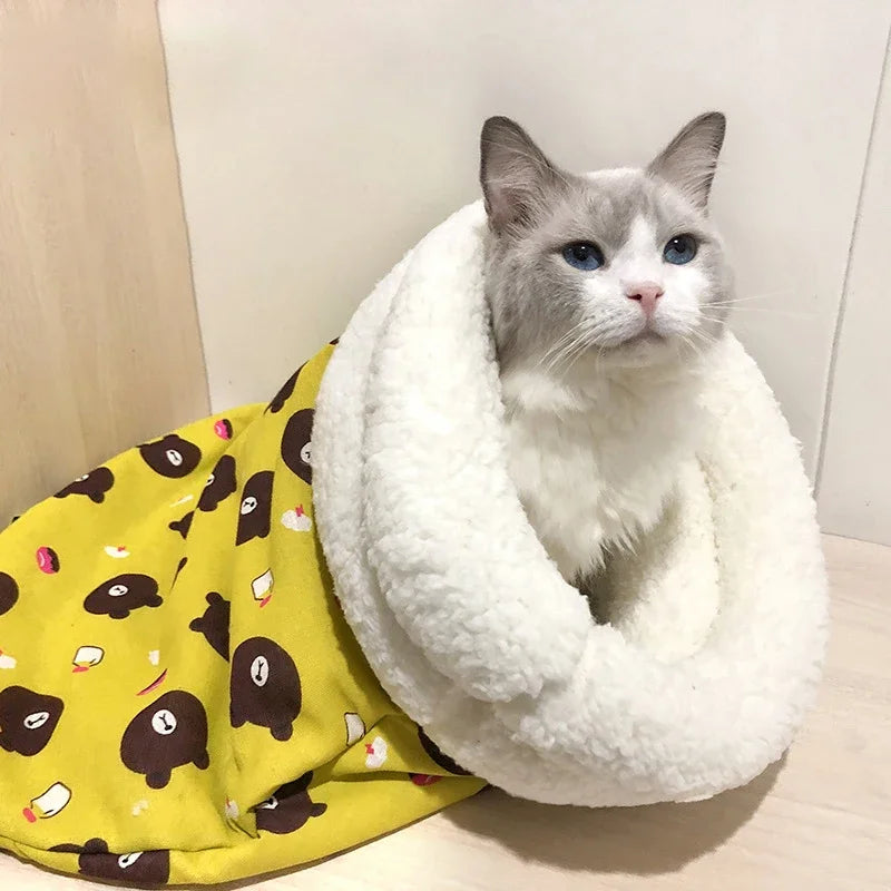 SnugglePouch™ Soft & Fluffy Cat Sleeping Bag