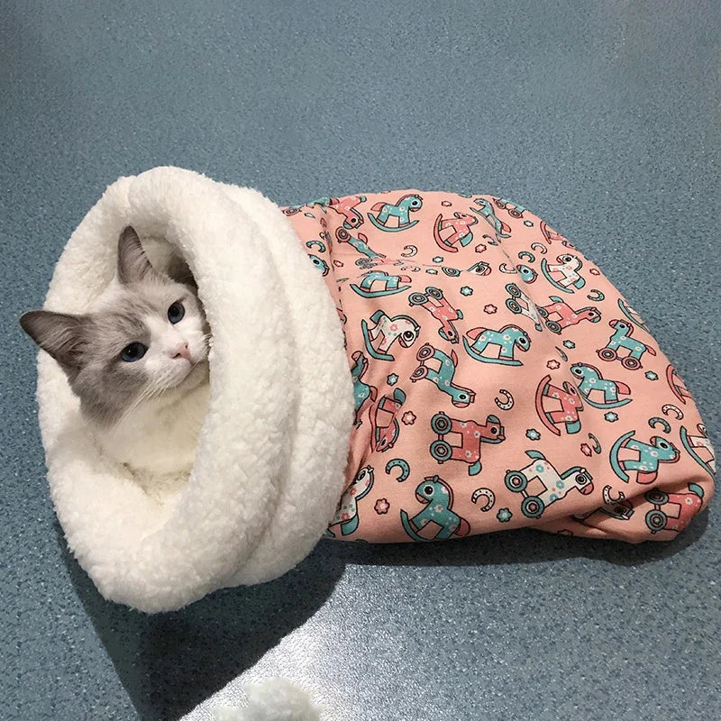 SnugglePouch™ Soft & Fluffy Cat Sleeping Bag