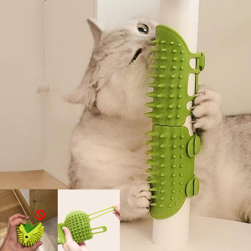 Self-Grooming Cat Corner Scratcher