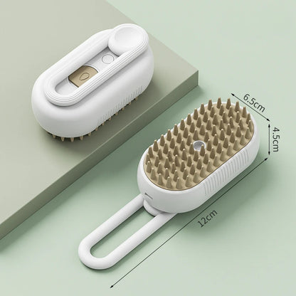 Spray & Groom Brush V.2 : Easy Cat Care with Button