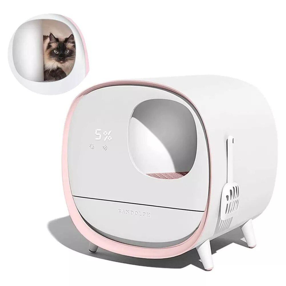 Intelligent Self-Cleaning Pet Litter Box with Odor Control Kit