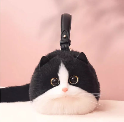 Plush Cat One-Shoulder Bag