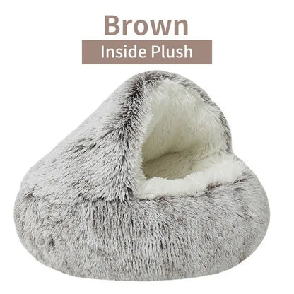 Soft Plush Round Dog and Cat Bed