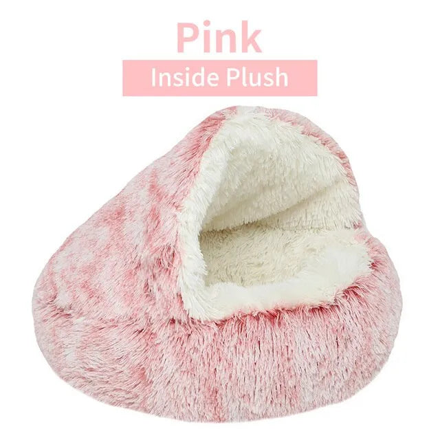 Soft Plush Round Dog and Cat Bed