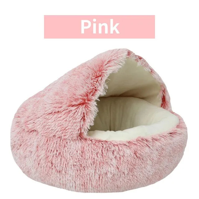 Soft Plush Round Dog and Cat Bed