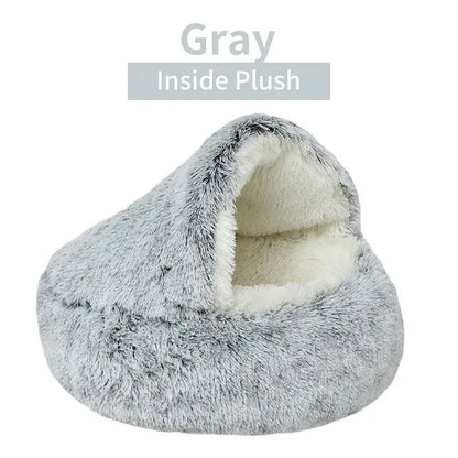Soft Plush Round Dog and Cat Bed