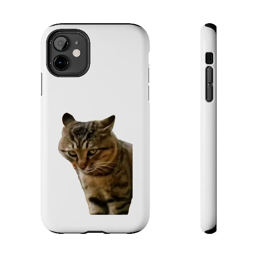 Phone case with a cat design on a white background
