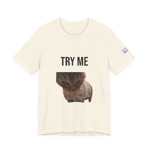 t shirt with intimidating cat